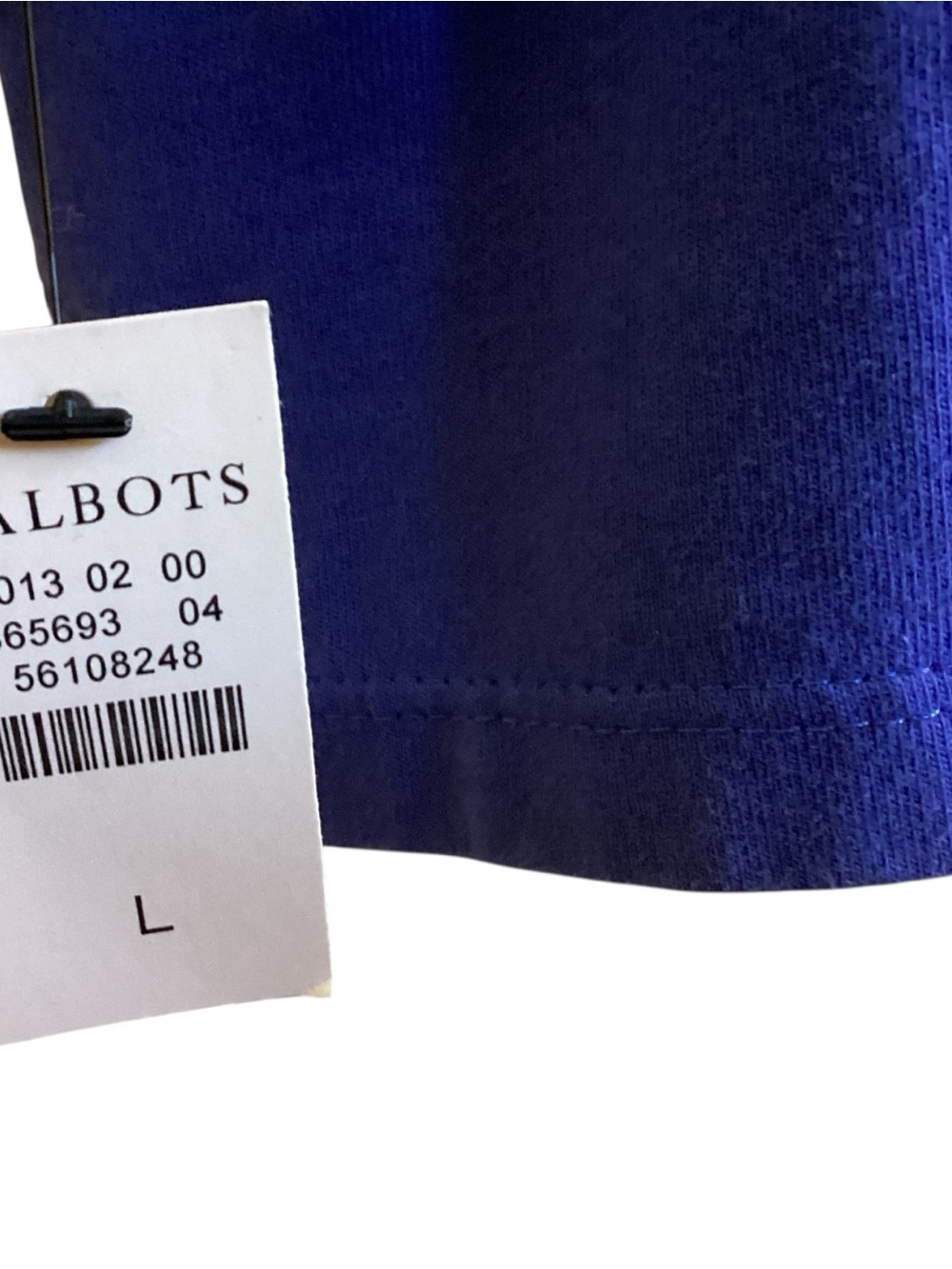 Talbots Blue Cotton Eyelet Knit Top NWT Misses size L - Picture 5 of 7